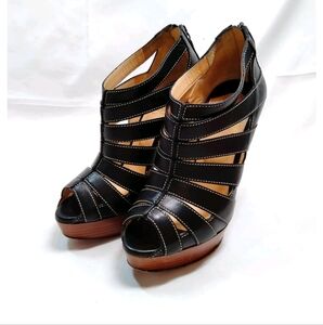 Christian Louboutin Pique Cire 140 Calfskin Black Sandals 36.5